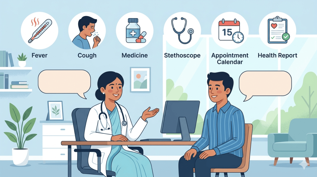 Daily Use English Sentences for Doctor Visits